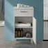 Base mobile multiuso 45x85 cm grigio calce con anta e cassetto soft-close Moon