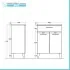 Base mobile multiuso 60x85 cm grigio calce con ante e cassetto soft-close Moon