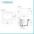 Mobile lavatoio 60x50 cm grigio calce vasca in ceramica e kit di scarico Moon 