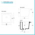 Mobile lavatoio 45x50 cm grigio calce vasca in ceramica e kit di scarico Moon 