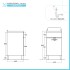 Mobile lavatoio 45x50 cm grigio calce vasca in resina e kit di scarico Moon 
