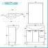 Mobile bagno a terra 85 cm grigio calce con lavabo e specchio Moon