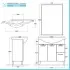 Mobile bagno a terra 85 cm grigio calce con lavabo e specchio Moon
