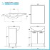 Mobile bagno a terra 65 cm grigio calce con lavabo e specchio Moon