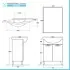 Mobile bagno a terra 65 cm grigio calce con lavabo e specchio Moon