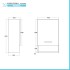 Pensile bagno sospeso 45 cm grigio calce anta soft-close e vano Moon