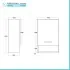 Pensile bagno sospeso 45 cm grigio calce anta soft-close e vano Moon