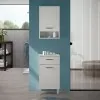 Pensile bagno sospeso 45 cm grigio calce anta soft-close e vano Moon