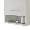 Pensile bagno sospeso 45 cm grigio calce anta soft-close e vano Moon