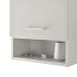 Pensile bagno sospeso 45 cm grigio calce anta soft-close e vano Moon