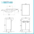 Mobile bagno a terra 55 cm grigio calce con lavabo e specchio Moon