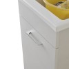 Mobile lavatoio 45x50 cm grigio calce vasca in resina e kit di scarico Moon 