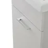 Mobile lavatoio 45x50 cm grigio calce vasca in ceramica e kit di scarico Moon 