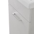 Mobile lavatoio 45x50 cm grigio calce vasca in ceramica e kit di scarico Moon 