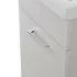 Mobile lavatoio 45x50 cm grigio calce vasca in ceramica e kit di scarico Moon 