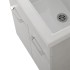 Mobile lavatoio 60x50 cm grigio calce vasca in ceramica e kit di scarico Moon 