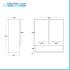 Pensile bagno sospeso 60 cm grigio calce ante soft-close e vano Moon