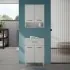 Pensile bagno sospeso 60 cm grigio calce ante soft-close e vano Moon