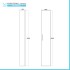 Pensile bagno sospeso H 150 cm grigio calce con 5 ripiani interni Moon