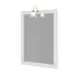 Mobile bagno a terra 85 cm bianco decape con lavabo specchio e lampada Romantica
