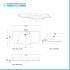 Mobile bagno a terra 115 cm noce con lavabo specchio e lampade Romantica