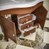 Mobile bagno a terra 115 cm noce con lavabo specchio e lampade Romantica