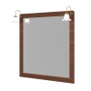 Mobile bagno a terra 115 cm noce con lavabo specchio e lampade Romantica