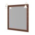 Mobile bagno a terra 115 cm noce con lavabo specchio e lampade Romantica