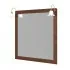 Mobile bagno a terra 115 cm noce con lavabo specchio e lampade Romantica