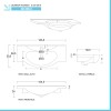 Mobile bagno a terra 105 cm noce con specchio lampada e pensile Romantica