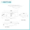 Mobile bagno a terra 105 cm noce con specchio lampada e pensile Romantica