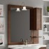 Mobile bagno a terra 105 cm noce con specchio lampada e pensile Romantica