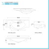 Mobile bagno a terra 105 cm bianco decape con specchio lampada e pensile Romantica