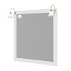 Mobile bagno a terra 115 cm bianco decape con cassetti specchio e lampade Romantica