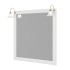 Mobile bagno a terra 115 cm bianco decape con cassetti specchio e lampade Romantica