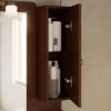 Mobile bagno a terra 105 cm noce con specchio lampada e pensile Romantica