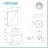 Mobile bagno sospeso 60 cm rovere miele Master lavabo 40 e specchio