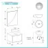 Mobile bagno sospeso 60 cm rovere miele Master lavabo 40 e specchio