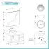 Mobile bagno sospeso 80 cm grigio nuvola Master lavabo 40 e specchio