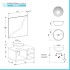 Mobile bagno sospeso 80 cm rovere miele Master lavabo 40 e specchio