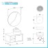 Mobile bagno sospeso 80 cm rovere miele Master lavabo 40 e specchio 80