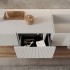 Cassetto sospeso 40 cm bianco opaco con anta cannettata Tevere 