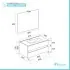 Mobile bagno sospeso rovere grigio 80 cm lavabo e specchiera LED Easy