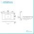 Mobile bagno sospeso rovere grigio 80 cm lavabo e specchiera LED Easy