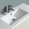Mobile bagno sospeso rovere grigio 80 cm lavabo e specchiera LED Easy
