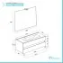 Mobile bagno sospeso bianco lucido 100 cm lavabo e specchiera LED Easy
