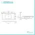 Mobile bagno sospeso bianco lucido 100 cm lavabo e specchiera LED Easy