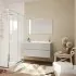 Mobile bagno sospeso rovere grigio 100 cm lavabo e specchiera LED Easy