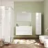 Pensile bagno sospeso bianco lucido H 136 cm ante reversibili soft-close Easy