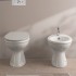 Coppia sanitari tradizionali scarico a terra e copriwc soft-close linea Zeta